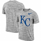 Kansas City Royals Nike Heathered Black Sideline Legend Velocity Travel Performance T-Shirt,baseball caps,new era cap wholesale,wholesale hats